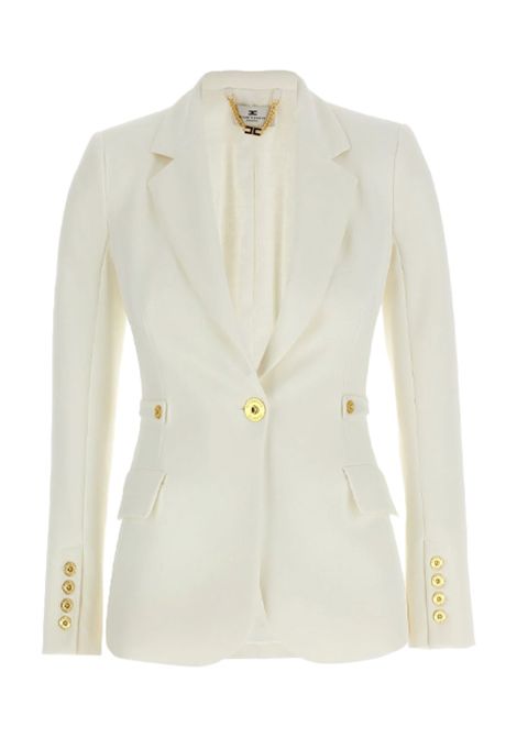 Blazer ELISABETTA FRANCHI donna GI17556 Bianco monopetto chiusura posteriore aderente ELISABETTA FRANCHI | Blazer | GI17556360